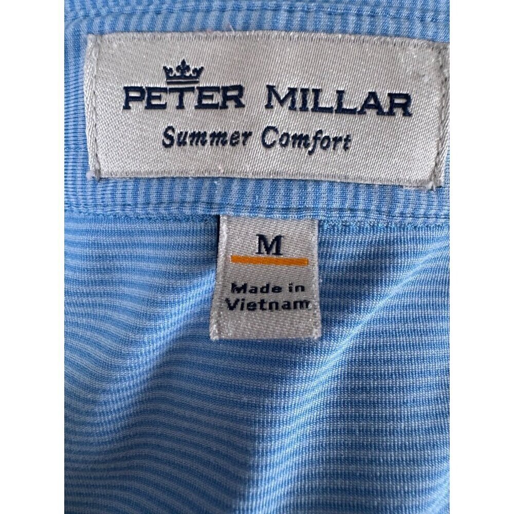 PETER MILLAR Blue Crown Sport Grace Performance Mesh Polo Mens Size Medium - Picture 6 of 8